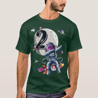 T-shirt Enfants de 2 ans Anniversaire Un astronaute Joue U