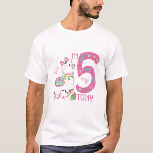 T-shirt Enfants De 5 Ans 5E Anniversaire Fille Alpaca / L