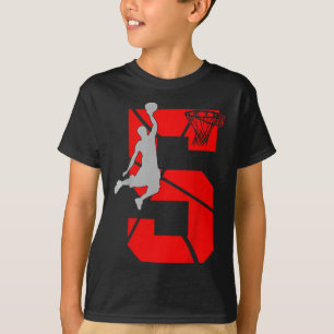 T-shirt Enfants de 5 ans 5ème Basketball Anniversaire Fête