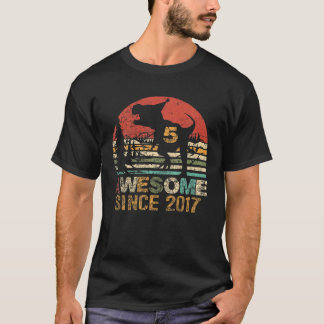 T-shirt Enfants De 5 Ans Garçon Awesome Depuis 2017 5E Bir
