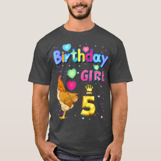 T-shirt Enfants de 5ans poulet C'est mon 5e anniversaire F