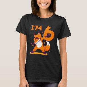 T-shirt Enfants de 6 ans animal Dabbing Fox 6e anniversair