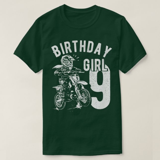 T-shirt Enfants de 9 ans Enfant Anniversaire filles Dirt b (Design devant)