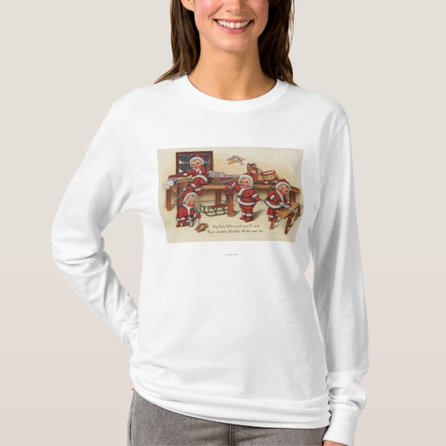 T-shirt Enfants de GreetingLittle de Noël sur l'établi (Devant)