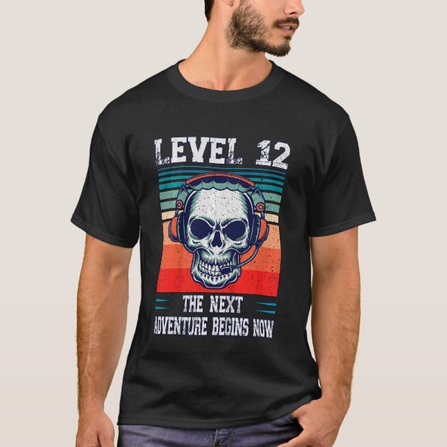 T-shirt Enfants de niveau 12 déverrouillés 12e anniversair (Devant)