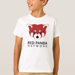 T-shirt Enfants de pièce en t de logo de panda rouge