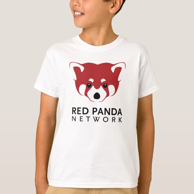 T-shirt Enfants de pièce en t de logo de panda rouge (Devant)