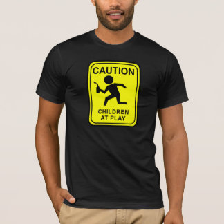 T-shirt Enfants de précaution au jeu - coureur de torche