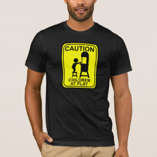 T-shirt Enfants de précaution au jeu - scie à ruban