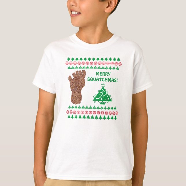 T-shirt Enfants de Squatchmas Bigfoot de voie de Z (Devant)