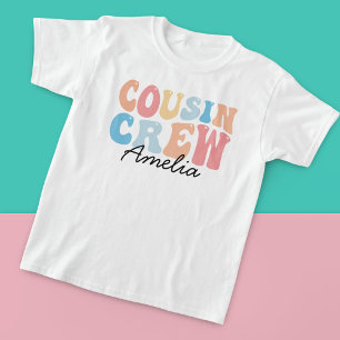 T-shirt Enfants d'équipage Super cousins rétro personnalis