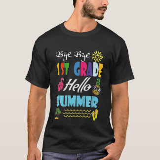 T-shirt Enfants Dernier Jour De L'École Bye Bye 1ère Année