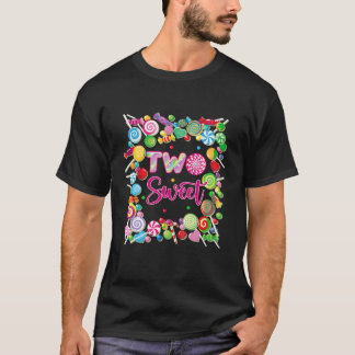 T-shirt Enfants deux douces tenue d'anniversaire fille 2 a