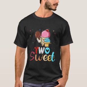 T-shirt Enfants Deux Glaces Sucrées Pour Filles Anniversai