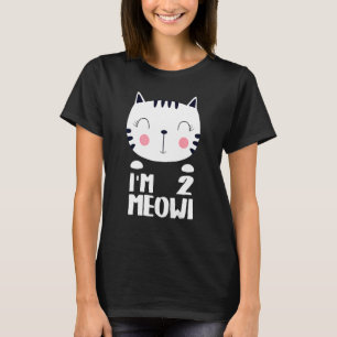 T-shirt Enfants Deuxième fille Anniversaire Kawi Chat I'm