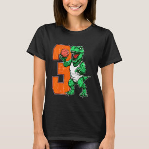 T-shirt Enfants Dinosaur Basketball 3 année Vieux Garçon 3