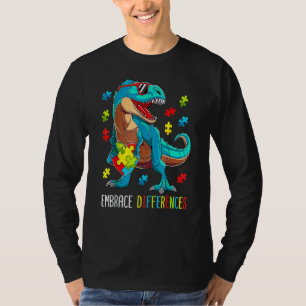 T-shirt Enfants Dinosaur Trex Embrace Différences Autisme