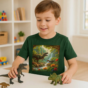 T-shirt Enfants Dinosaures Art IA