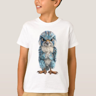T-shirt Enfants d'oiseau rapace bleu en colère