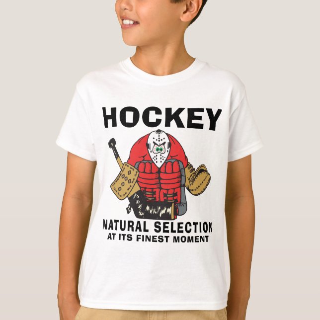 T-shirt Enfants drôles de gardien de but d'hockey (Devant)