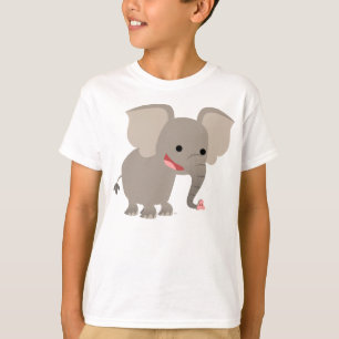 T-shirt Enfants Eléphants Cartoon Laughant