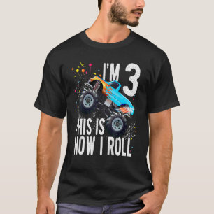 T-shirt Enfants Enfants 3 ans 3e anniversaire Garçon Monst