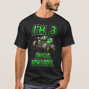 T-shirt Enfants enfants 3 ans 3e anniversaire Monstre garç