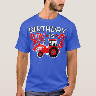 T-shirt Enfants Enfants 3e anniversaire Boy Party Farming