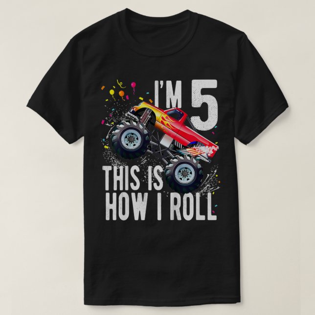 T-shirt Enfants Enfants 5 ans 5ans Anniversaire Garçon Mon (Design devant)