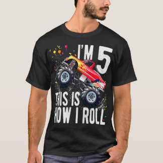 T-shirt Enfants Enfants 5 ans 5ans Anniversaire Garçon Mon
