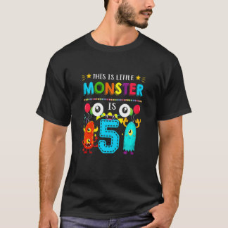 T-shirt Enfants Enfants 5 Ans Ce Petit Monstre Est 5E Bi
