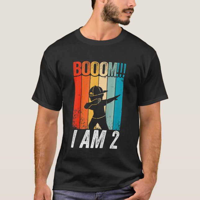 T-shirt Enfants Enfants Enfants Dabbing Anniversaire 2 ans (Devant)