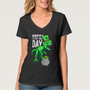 T-shirt Enfants Enfants Joyeux St Pat Trex Jour Dino Patri
