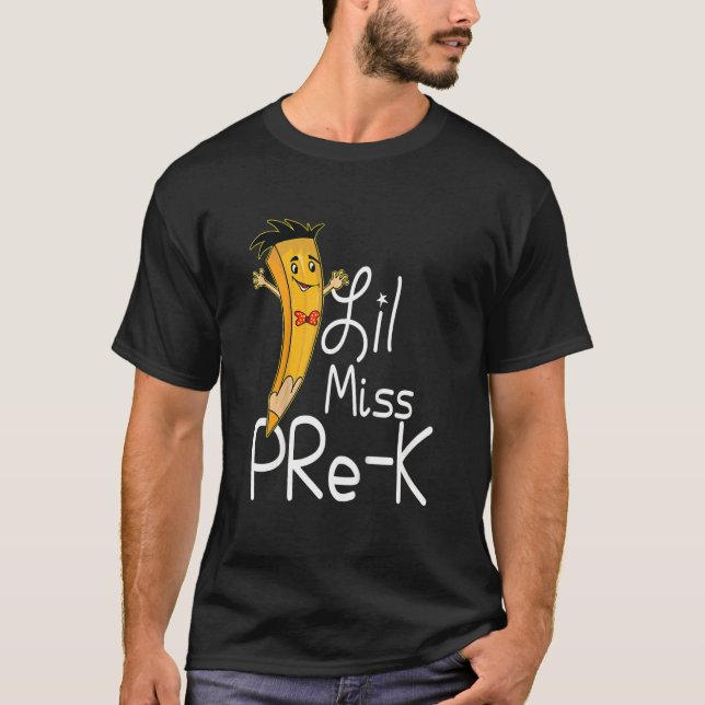 T-shirt Enfants Enfants Little Miss Pré K Retour À L'École (Devant)