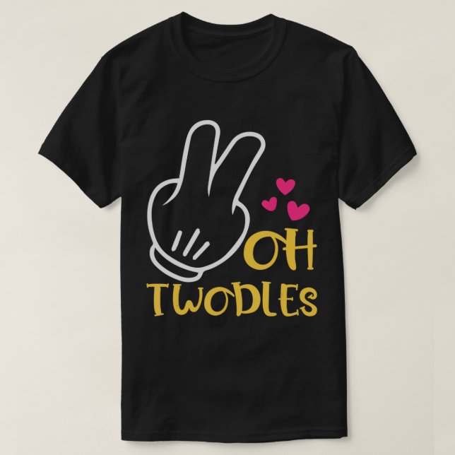 T-shirt Enfants Enfants Oh Twodles Joyeux 2e anniversaire  (Design devant)