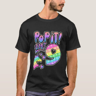 T-shirt Enfants Enfants Pop It 9th Birthday Girls Boys 9 Y