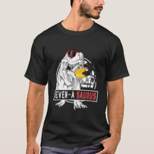 T-shirt Enfants Enfants Sept A Saurus Anniversaire T Rex 7