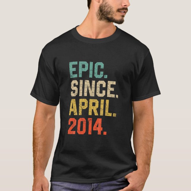 T-shirt Enfants Epic Depuis Avril 2014 Garçons Filles Vint (Devant)