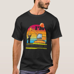 T-shirt Enfants Excavateur 1er Anniversaire Camion de cons