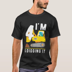T-shirt Enfants Excavateur Dinosaure Véhicule Pour Les Gar
