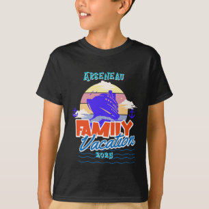T-shirt Enfants Famille Croisière Noir Personnaliser T-Shi