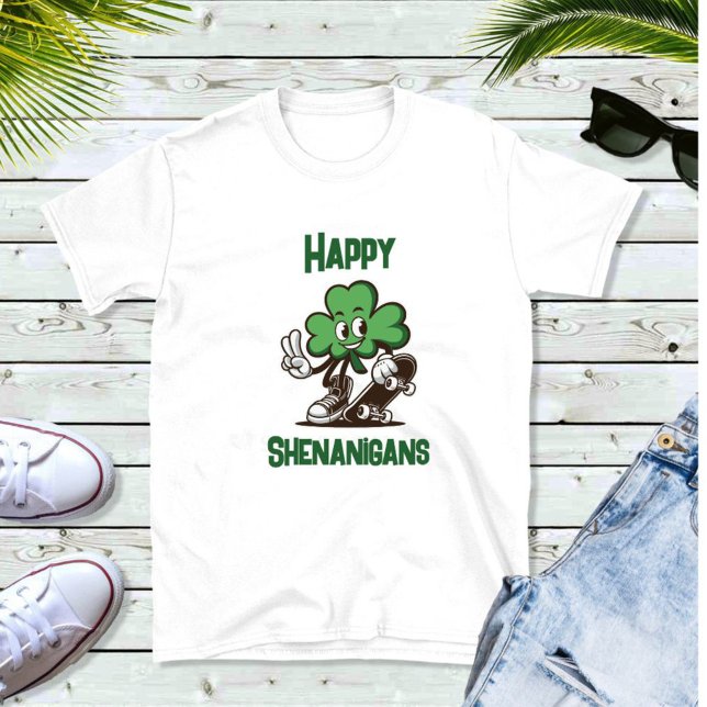 T-shirt Enfants farces de skateboard de la Saint-Patrick (Créateur téléchargé)