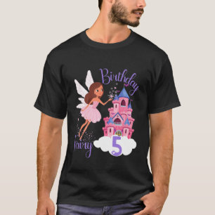 T-shirt Enfants Fée Anniversaire fête 5 ans Fée Anniversai
