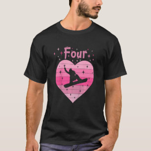T-shirt Enfants Fille fille de snowboard vacances de ski 4