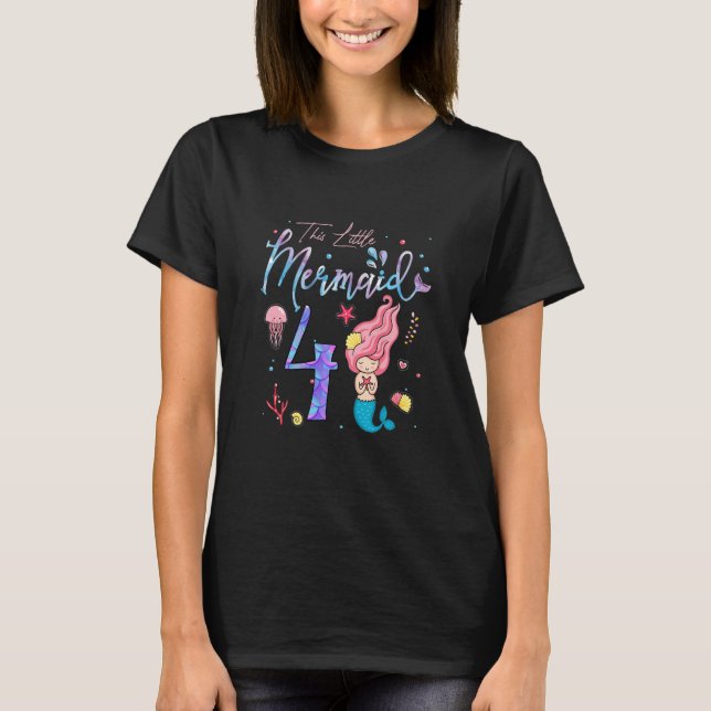 T-shirt Enfants filles 4e anniversaire fille Cette petite  (Devant)