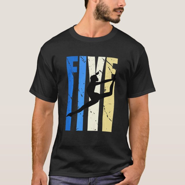 T-shirt Enfants Filles Gymnastique 5e Anniversaire Pour Gy (Devant)