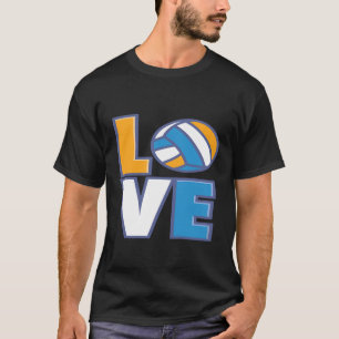 T-shirt Enfants Filles Volley-ball Gif Filles Aimer Volley