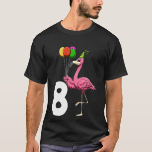 T-shirt Enfants Flamant rose Anniversaire 8 Flamant rose T