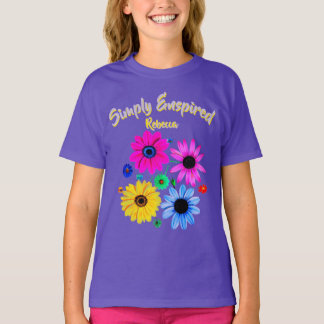 T-Shirt Enfants Fleurs Colorées Simplement Inspiré