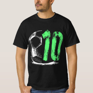 T-shirt Enfants Football 10 ans garçon fête d'anniversaire